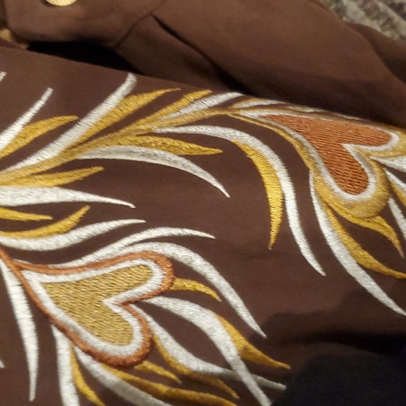 Bob Mackie XL Zip embroidered Jacket x3- brown, blue and black- all XL - Picture 13 of 13